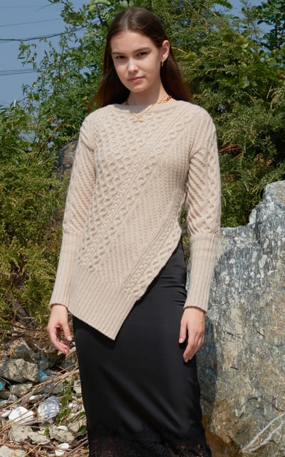 Margot Knit Top _ Oatmeal