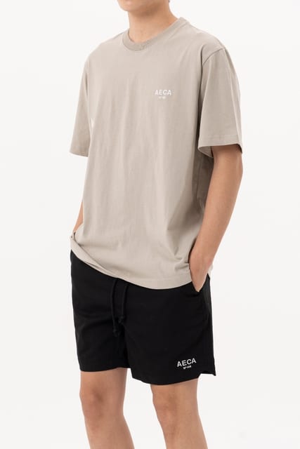 AECA BANDING COTTON SHORTS-BLACK