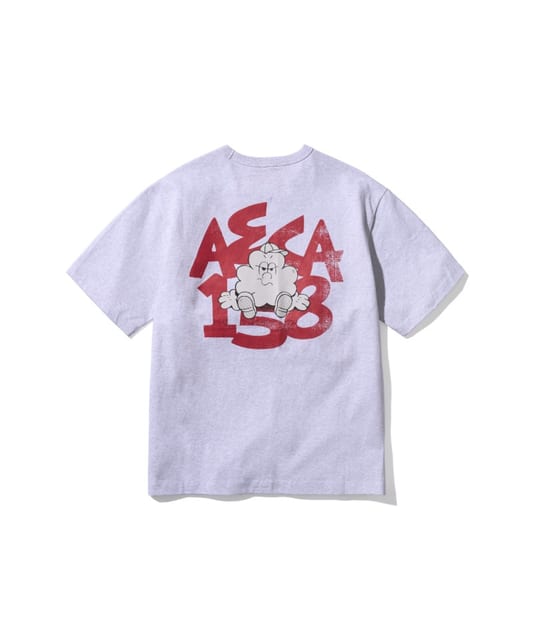 BAD CLOVER BOY RECORDS HALF SLEEVE-LIGHT GREY