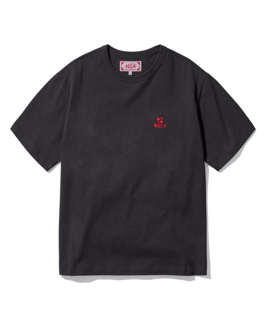 EVERYDAY AECA CLOVER HALF SLEEVE TEE-CHARCOAL