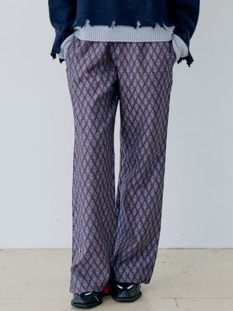 [20th]JACQUARD HOOK BANDING PANTS(PURPLE)