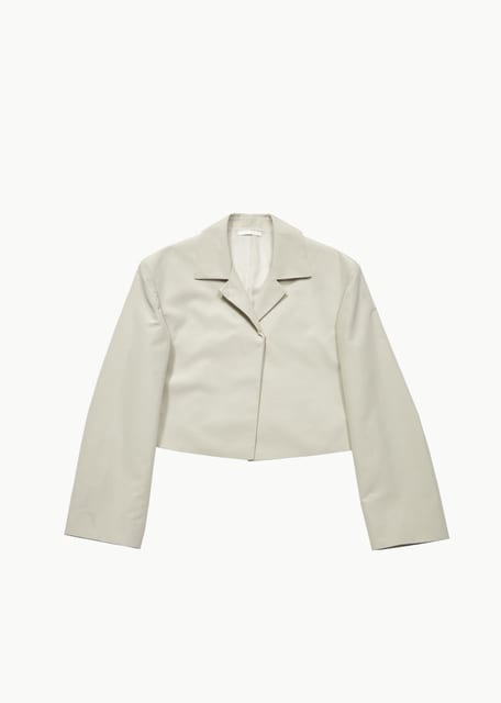 TAFFETA CROPPED JACKET (2COLORS)