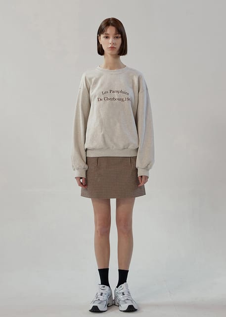 Seersucker skirt (brown)