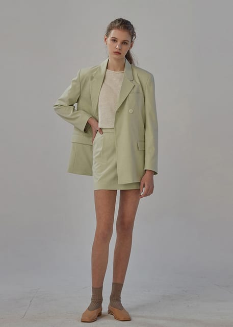 Short slit skirt (mint)