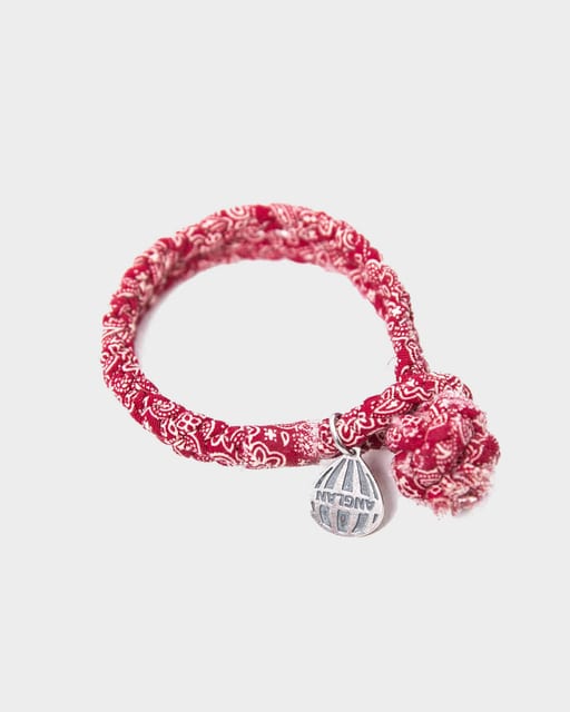 [AG] Paisley Weaving Pendant Bracelet - Red