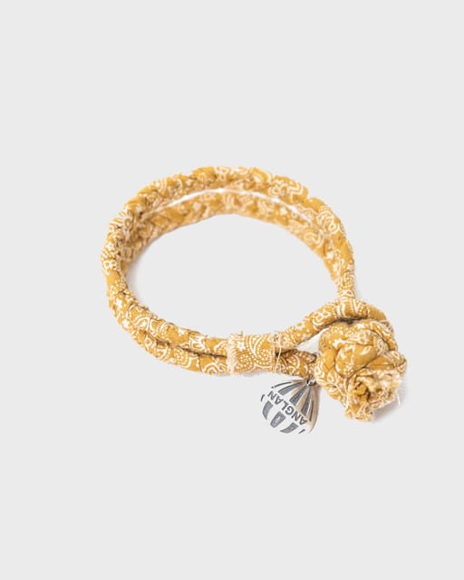 [AG] Paisley Weaving Pendant Bracelet - Yellow