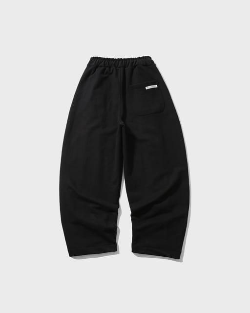 Valley Tuck Sweat Balloon Pants - Black