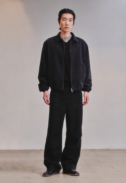 Washed Swing Jacket_Faded Black