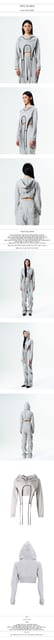 Hood Crop Jacket (Gray)