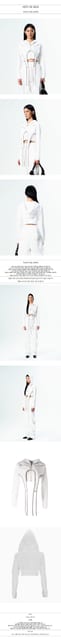 Hood Crop Jacket (White)