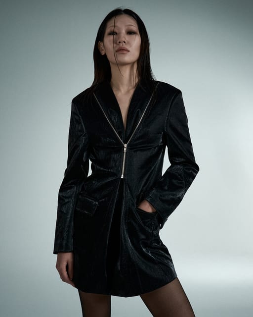Zipped Line One-piece (Black)