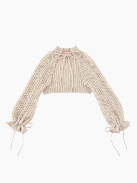 KNIT BOLERO BEIGE