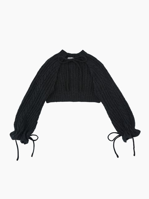 KNIT BOLERO BLACK