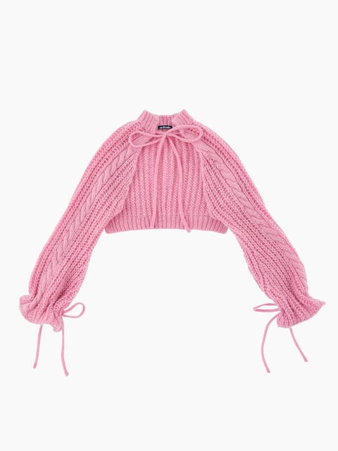 KNIT BOLERO PINK