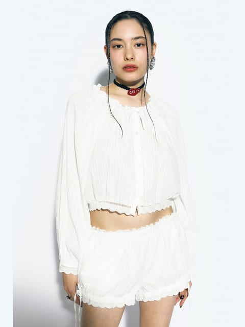 PURE LACE BLOUSE WHITE