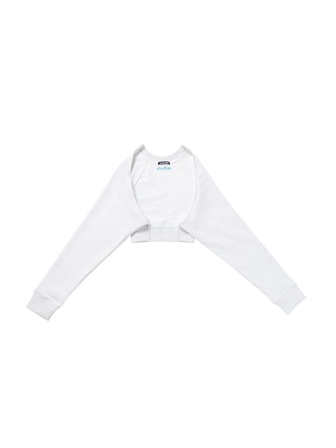 SWEAT BOLERO WHITE MELANGE