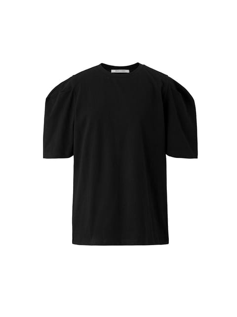 Curved short sleeve tee - Black