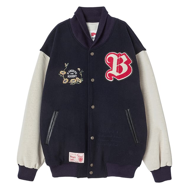[COLLECTION LINE] 아카이브 로고 에디션 울 스타디움 점퍼 네이비