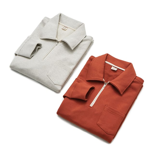 89 1/2 ZIP UP SWEAT CREW (2COLOR)