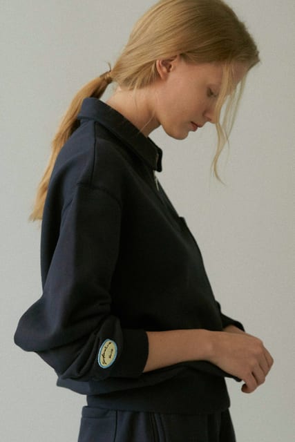 half zip-up sweatshirt (3colors)
