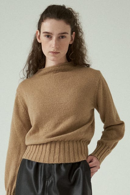 mohair stitch pullover (camel)
