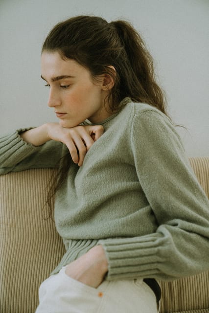 mohair stitch pullover (light khaki)