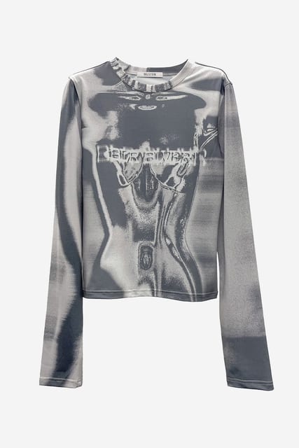 BODY PRINTED LONG SLEEVES TOP