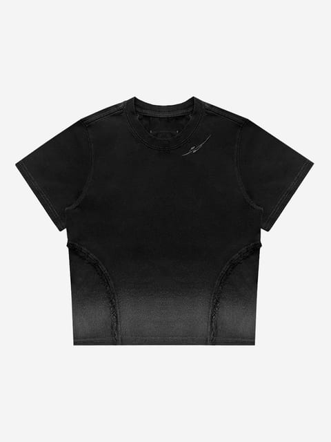 Destroyed Gradation Washed Short Sleeve (WOMEN)