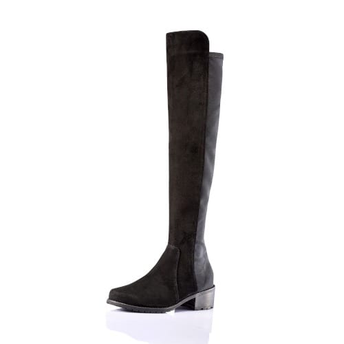 Knee High Boots_Black Suede