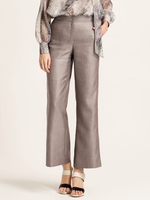 Stitched wide-leg pants