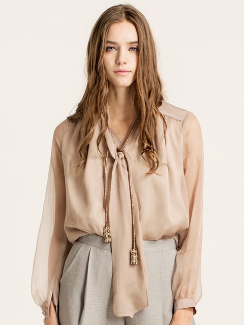 Tie detailed blouse