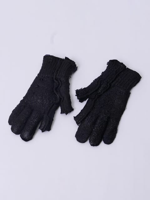 OIL-SUBMERGED FINGER GLOVES (*SURFACE SERIES) / OIL BLACK