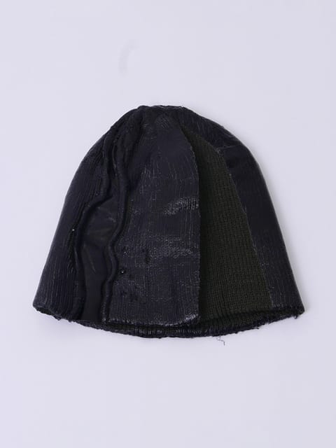 RESTORED OIL-SUBMERGED BEANIE (*SURFACE SERIES) / KHAKI BLACK