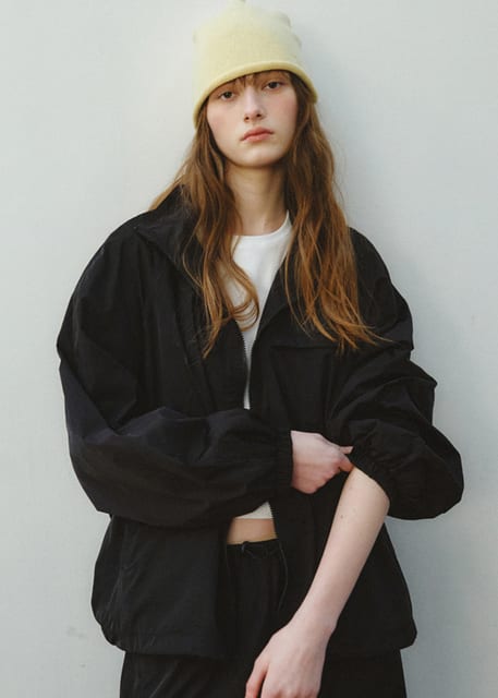 Essential Volume Windbreaker Jumper_CTO151(Black)