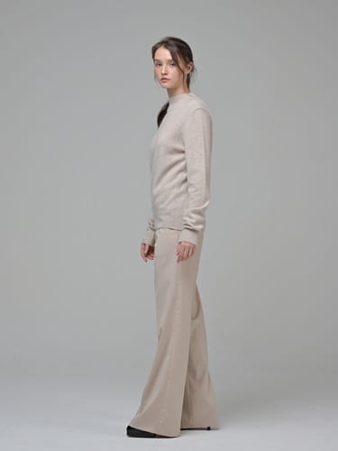 [Coett] Side Button Pants_BEIGE