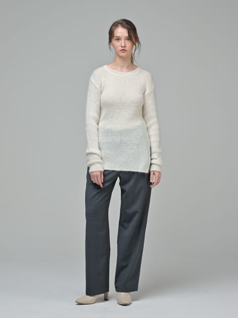 [Coett] Straight Pants_GREY