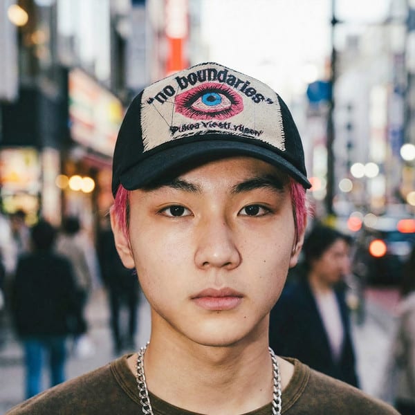CONECTX x viesti Embroidery Effect Screen Print Cap_Black