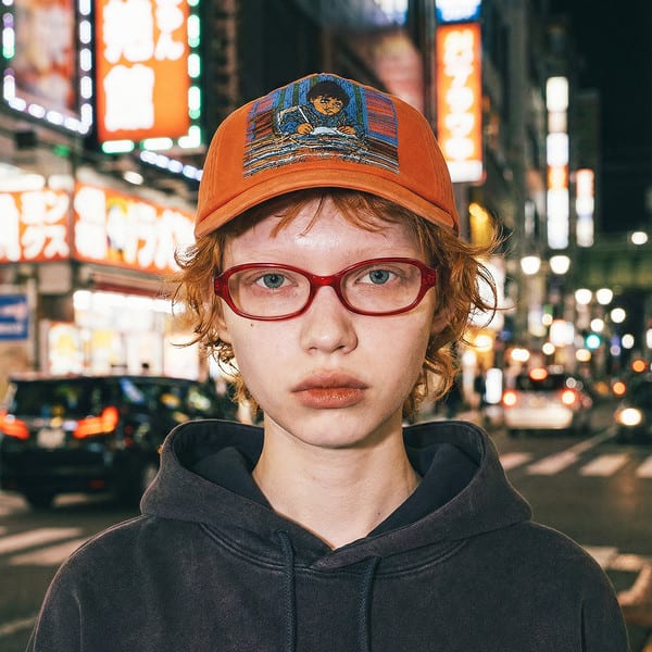 CONECTX x viesti Embroidery Effect Screen Print Cap_Orange