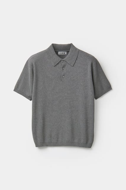 Compact Sandy Polo Knit (Charcoal Grey)