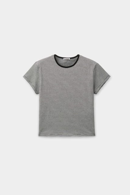 Striped Crop T-Shirt (Black)