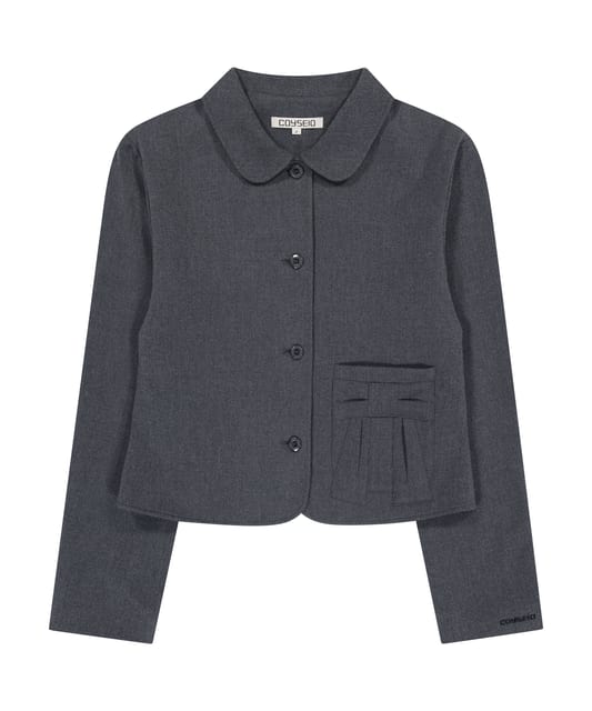 RIBBON JACKET GREY