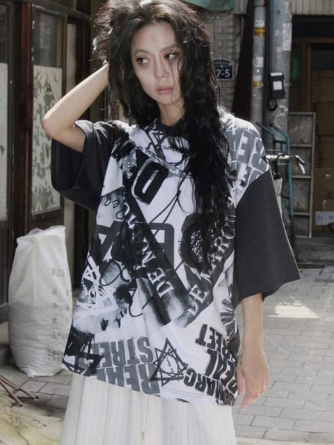 Street collage oversized t-shirts