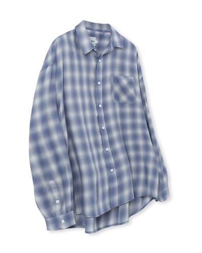 (ASI) FOUR SEASONS OMBRE CHECK SHIRT_BLUE