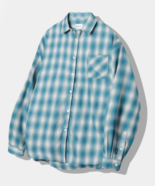 (ASI) FOUR SEASONS OMBRE CHECK SHIRT_EMERALD GREEN