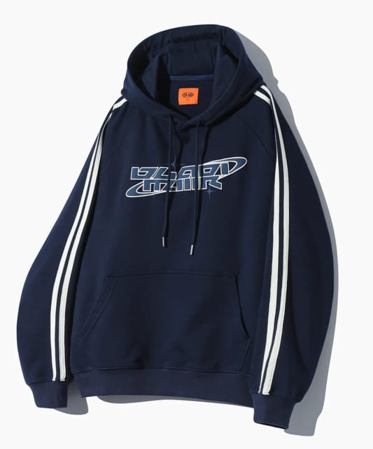 (VLAD) TYPE-A TRACK ARTWORK HOODED T-SHIRT_NAVY