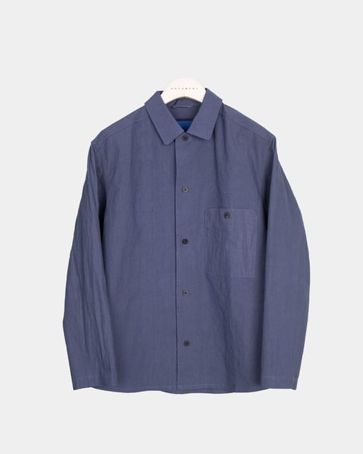 COTTON NYLON FRENCH SHIRT_BLUE