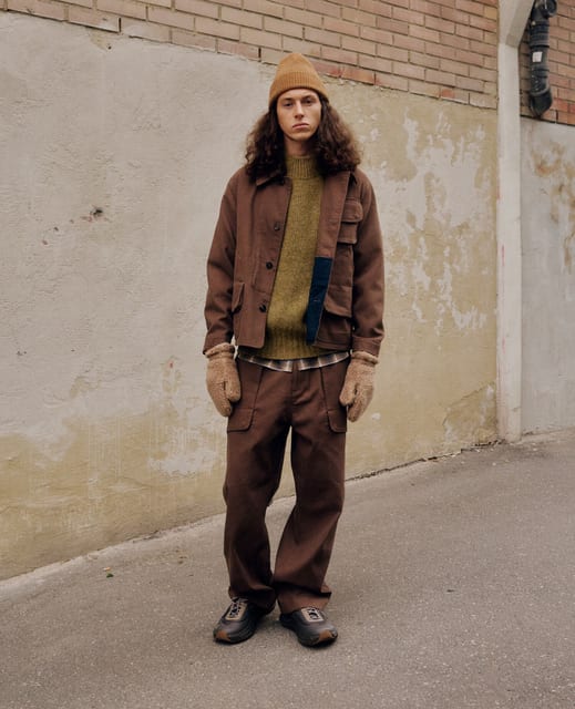 (FFC x Document) Italian Cotton Fishing Jacket_BROWN