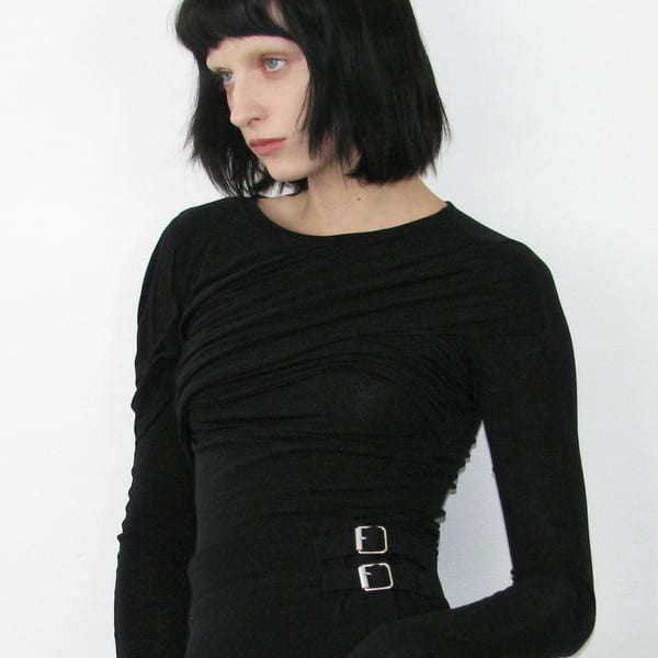 SHIRRING TOP / Black