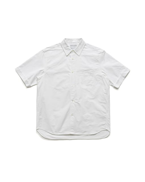 REGULAR HALF SHIRT / WHITE OXFORD