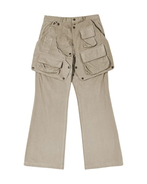 Hidden Cargo Pocket Pants Beige